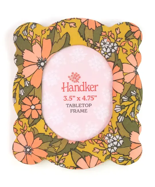 Handker Bandanas / Hemlock Goods - HB HB HG - Daisy Fabric Standing Frame 3.5" x 4.75"