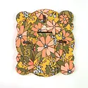Handker Bandanas / Hemlock Goods - HB HB HG - Daisy Fabric Standing Frame 3.5" x 4.75"