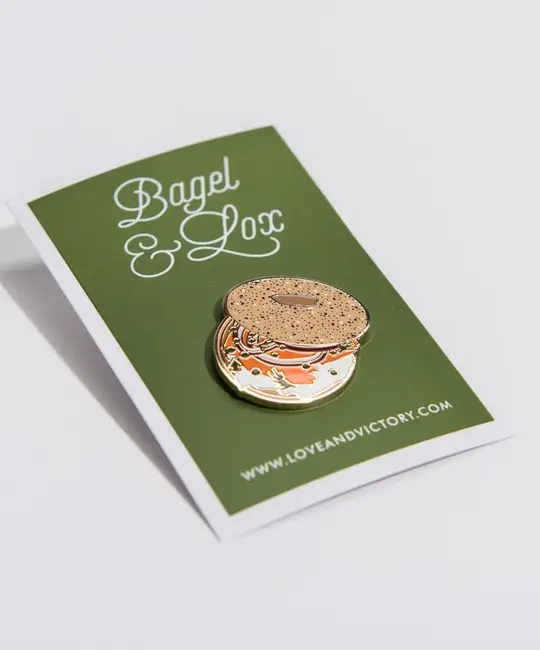 Love & Victory - LV LV ACEP - Bagel & Lox Enamel Pin