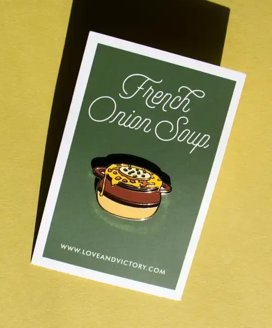 Love & Victory - LV LV ACEP - French Onion Soup Enamel Pin