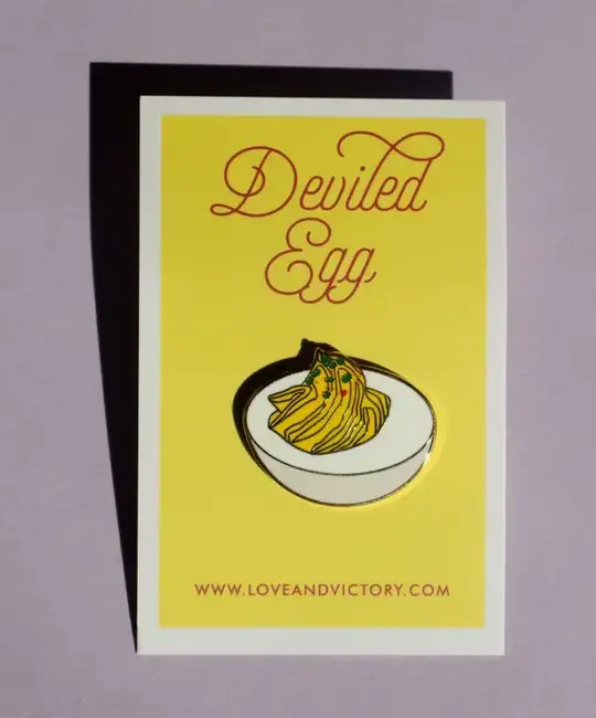 Love & Victory - LV LV ACEP - Deviled Egg Enamel Pin