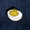 Love & Victory - LV LV ACEP - Deviled Egg Enamel Pin