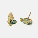 Yellow Owl Workshop - YOW YOW JE - Mermaid and Ship in Bottle Stud Earrings