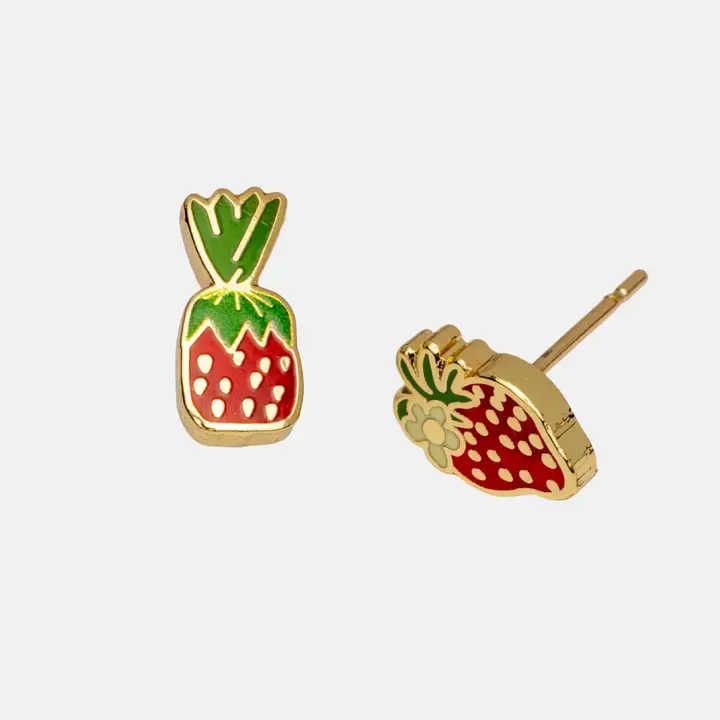 Yellow Owl Workshop - YOW YOW JE - Strawberry and Strawberry Candy Stud Earrings