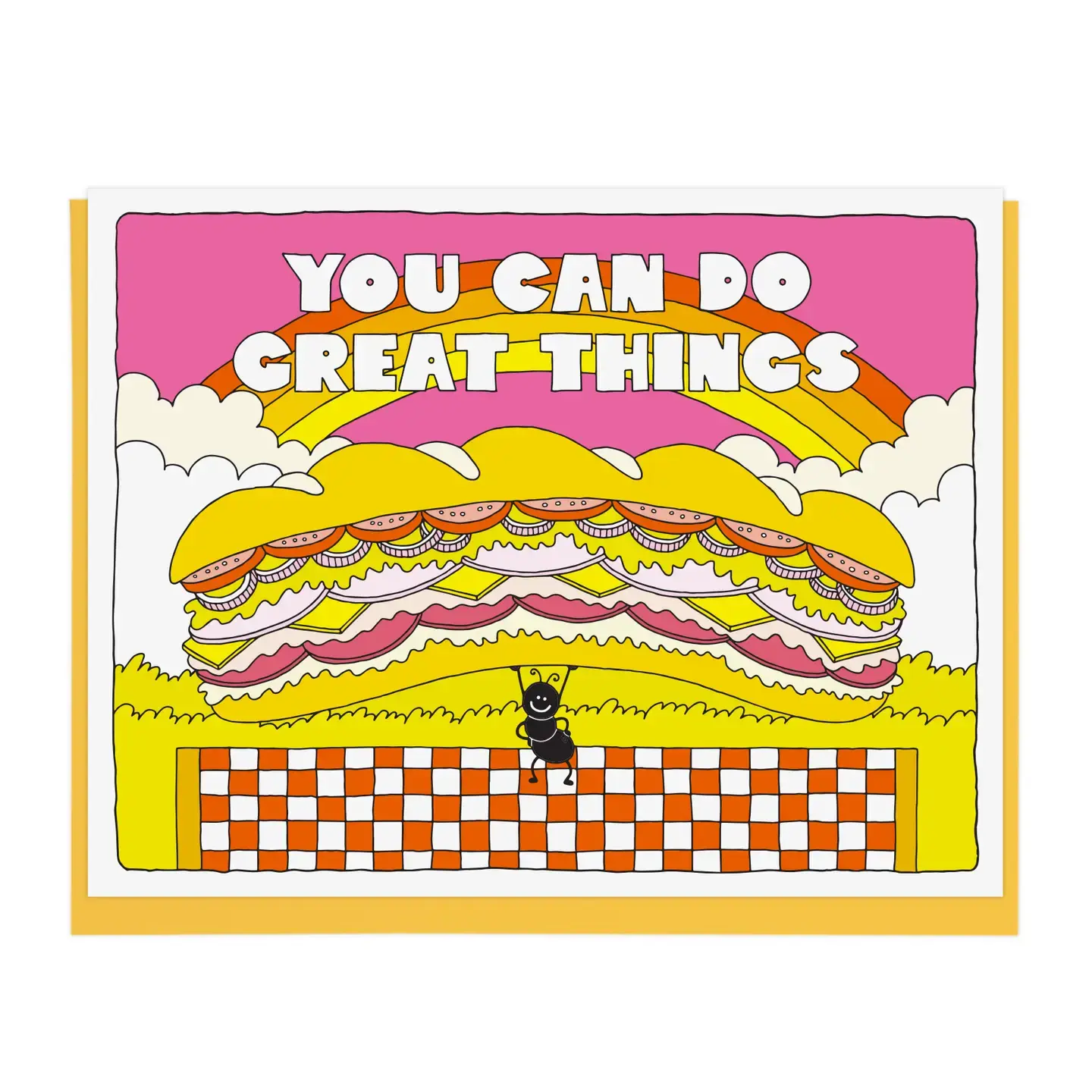 Lucky Horse Press - LHP LHPGCFR0018 - You Can Do Great Things Ant with Sandwich