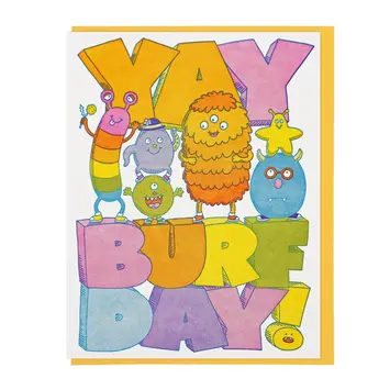 Lucky Horse Press - LHP LHPGCBI - Yay Burfday Monsters Birthday Card