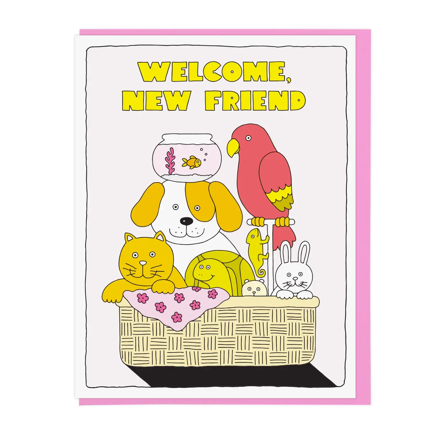Lucky Horse Press - LHP LHPGCMI0023 - Welcome, New Friend Animals Card