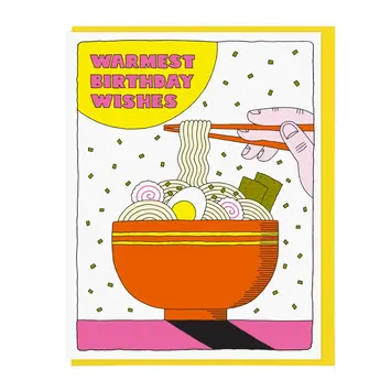 Lucky Horse Press - LHP LHPGCBI0057 - Ramen Warmest Wishes Birthday Card