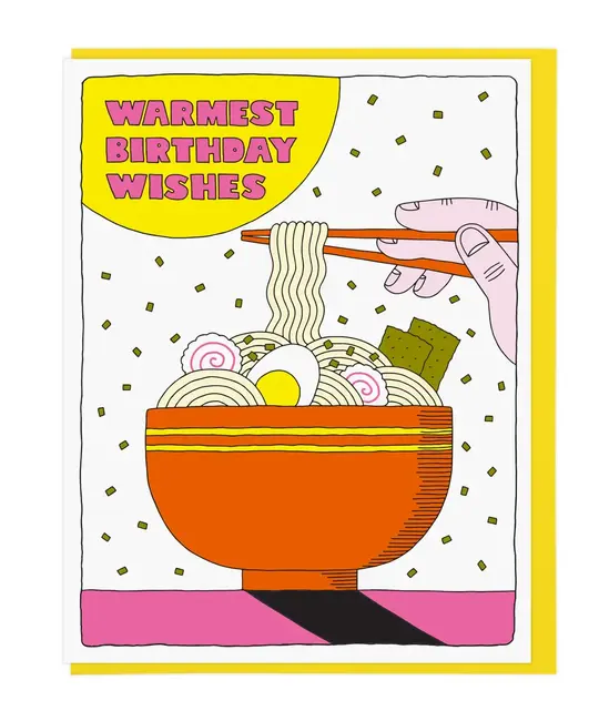 Lucky Horse Press - LHP LHPGCBI0057 - Ramen Warmest Wishes Birthday Card