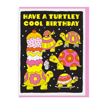 Lucky Horse Press - LHP LHPGCBI0048 - Turtley Cool Turtle Birthday Card