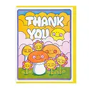 Lucky Horse Press - LHP LHPGCTY0006 - Mushrooms and Flowers Thank You Card