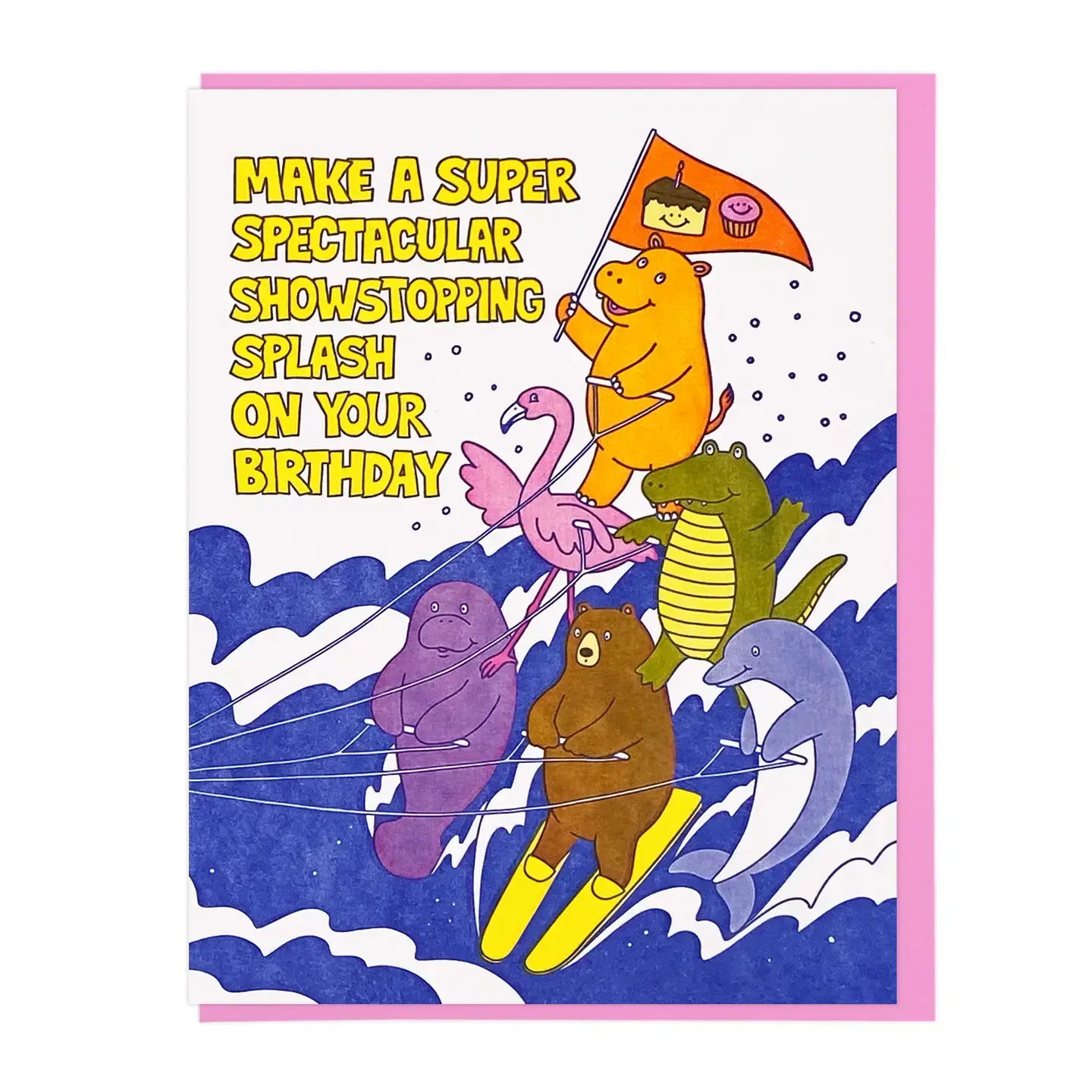 Lucky Horse Press - LHP LHPGCBI0049 - Super Spectacular Showstopping Splash Waterskiing Birthday Card
