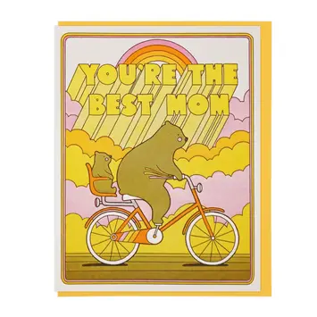 Lucky Horse Press - LHP LHPGCMD0013 - Best Mom Bears on Bike Mother's Day Card