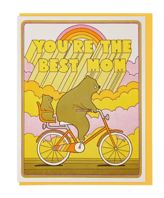 Lucky Horse Press - LHP LHPGCMD0013 - Best Mom Bears on Bike Mother's Day Card