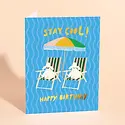 Carolyn Suzuki - CSU CSUGCBI0033 - Stay Cool Poolside Poodles Birthday Card
