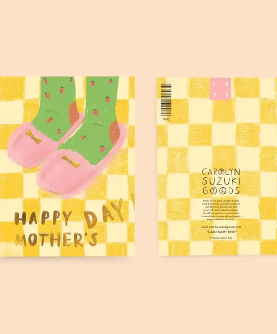 Carolyn Suzuki - CSU CSUGCMD0007 - Cozy Feet Slippers Mother's Day Card