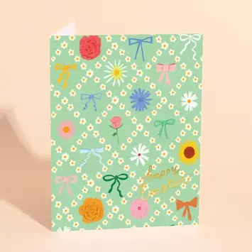 Carolyn Suzuki - CSU CSUGCEA0001 - Flowers and Bows Easter Card