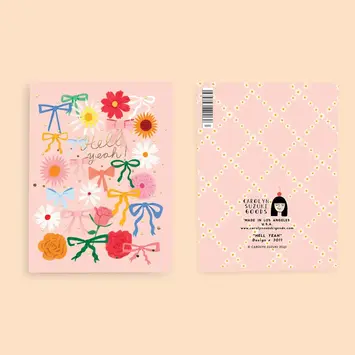 Carolyn Suzuki - CSU CSUGCCO0003 - Hell Yeah Bows and Flowers Congratulations Card