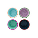Creative Co-Op - CCO CCO HG - Enameled Mini Cup with Colored Edge 2 oz, Assorted Colors