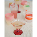 Creative Co-Op - CCO CCO HG - Petal Shaped Two-Tone Short Stemmed  6 oz. Wine Glass, Bright Red and Blush Pink