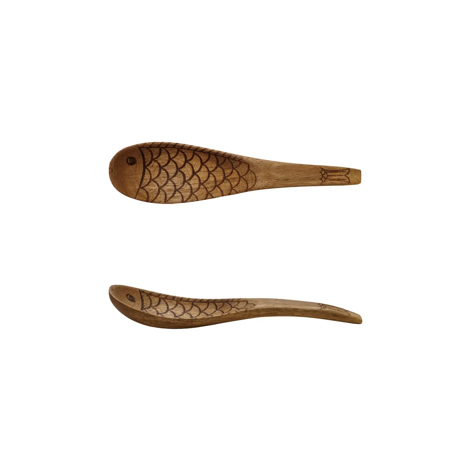 Bloomingville - BLO BLO HG - Carved Fish Spoon, Acacia Wood