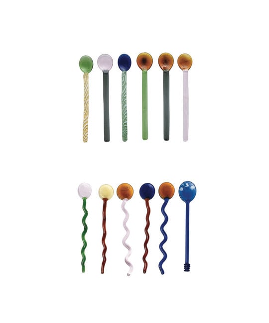Creative Co-Op - CCO CCO HG - Modern Glass Spoon, Single Assorted Styles