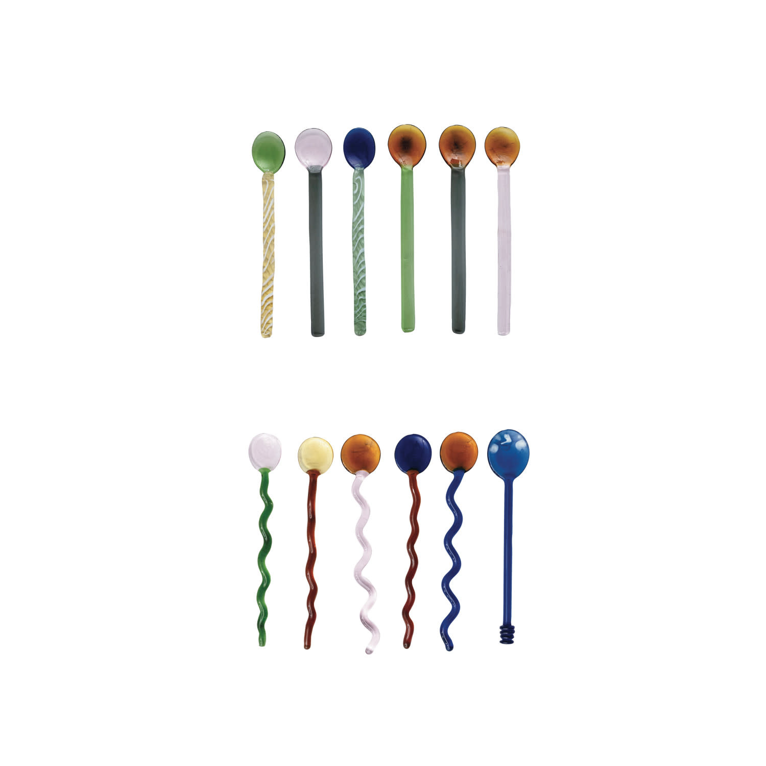 Creative Co-Op - CCO CCO HG - Modern Glass Spoon, Single Assorted Styles
