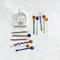 Creative Co-Op - CCO CCO HG - Modern Glass Spoon, Single Assorted Styles