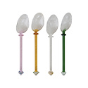 Creative Co-Op - CCO CCO HG - Ribbed Glass Spoon, Single Assorted Color