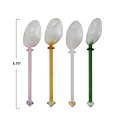 Creative Co-Op - CCO CCO HG - Ribbed Glass Spoon, Single Assorted Color