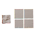 Creative Co-Op - CCO CCO HGKL - Stitched Colored Edge 18" Woven Cotton Napkins, Set of 4