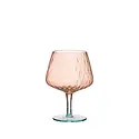 Creative Co-Op - CCO CCO HG - Blush and Blue Fluted Stemmed  14 oz. Wine Glass, Two-Tone