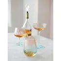Creative Co-Op - CCO CCO HG - Blush and Blue Fluted Stemmed  14 oz. Wine Glass, Two-Tone