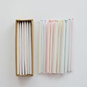 Creative Co-Op - CCO CCO CATA - Pastel Color Wick Thin Taper Candle (1/2" Round)  Box Set of 24, Unscented 10" tall