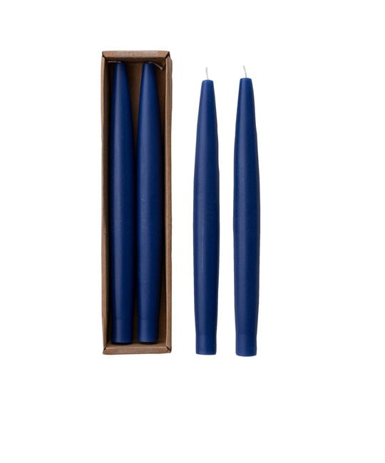 Creative Co-Op - CCO CCO CATA - Navy Barrel Taper Candles, Set of 2 10"