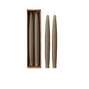 Creative Co-Op - CCO CCO CATA - Muted Olive Barrel Taper Candles, Set of 2 10"