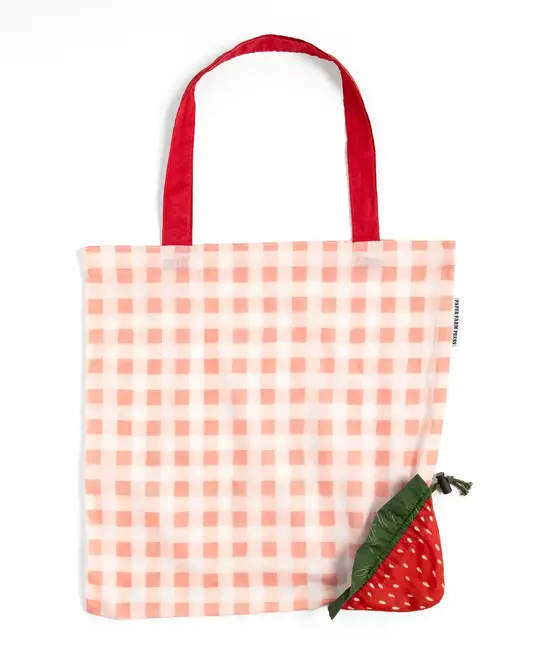 Paper Farm Press - PFP PFP BA - Strawberry Foldable Market Tote Reusable Bag