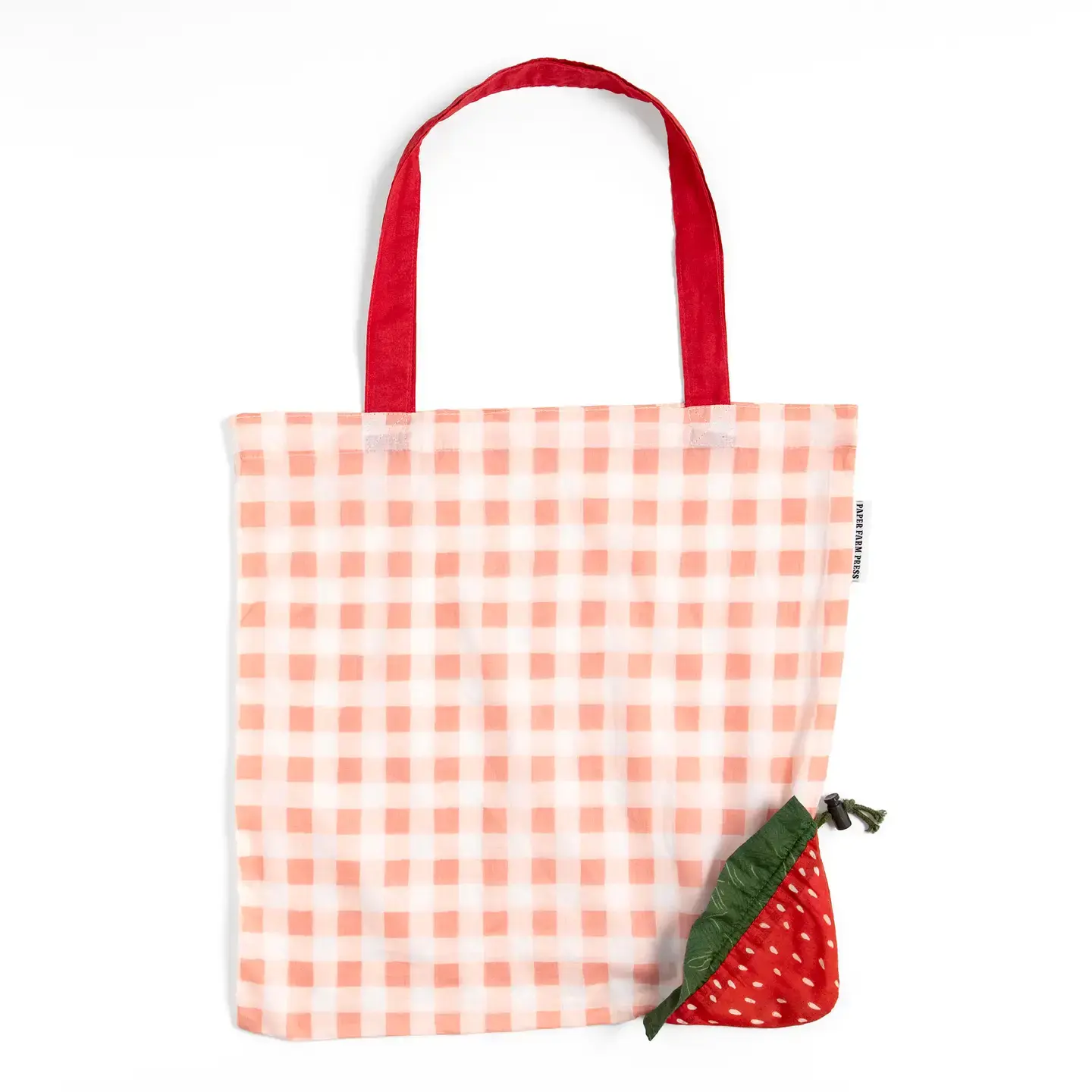 Paper Farm Press - PFP PFP BA - Strawberry Foldable Market Tote Reusable Bag