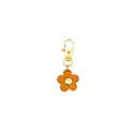Glad & Young Studio - GYS GYS ACKC - Flower Leather Bag Charm Key Chain, Turmeric