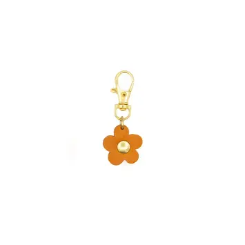 Glad & Young Studio - GYS GYS ACKC - Flower Leather Bag Charm Key Chain, Turmeric