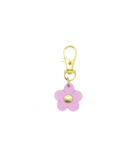 Glad & Young Studio - GYS GYS ACKC - Flower Leather Bag Charm Key Chain, Petal