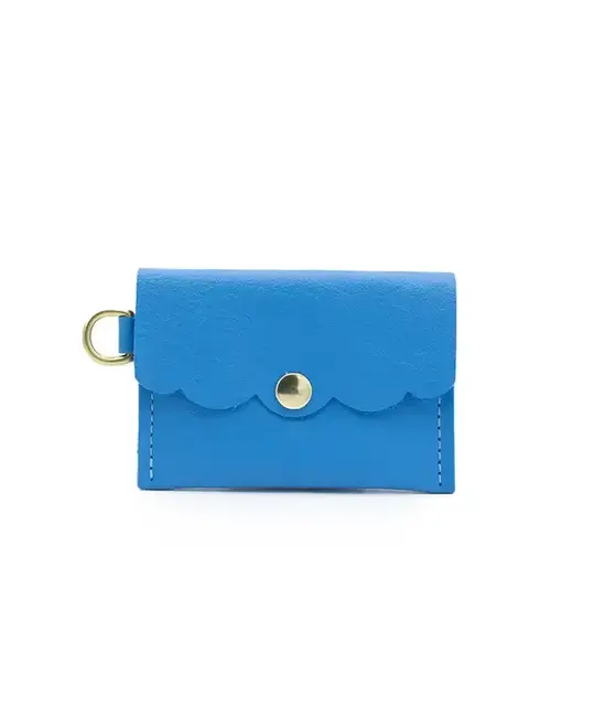 Glad & Young Studio - GYS GYS BA - Solid Leather Dot Wallet, Sky Blue