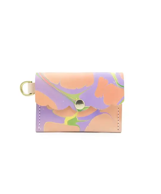 Glad & Young Studio - GYS GYS BA - Marbled Leather Dot Wallet Sweet Sorbet