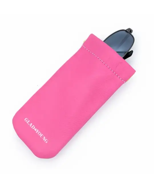 Glad & Young Studio - GYS GYS ACKC - Sunny Side Leather Glasses Sleeve, Pink