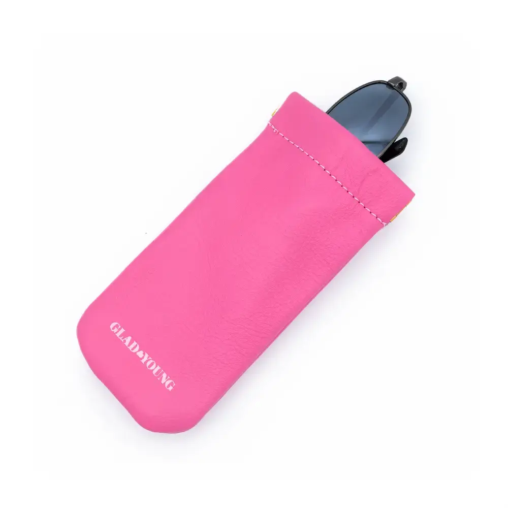 Glad & Young Studio - GYS GYS ACKC - Sunny Side Leather Glasses Sleeve, Pink