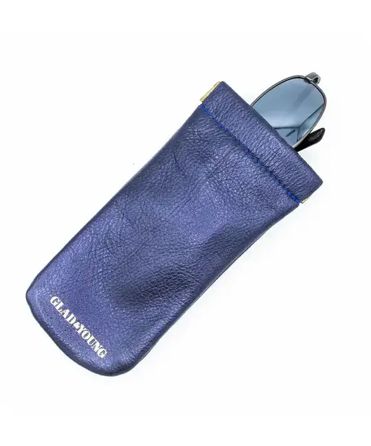 Glad & Young Studio - GYS GYS ACKC - Sunny Side Leather Glasses Sleeve, Midnight