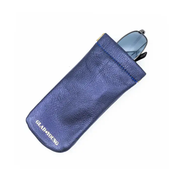 Glad & Young Studio - GYS GYS ACKC - Sunny Side Leather Glasses Sleeve, Midnight
