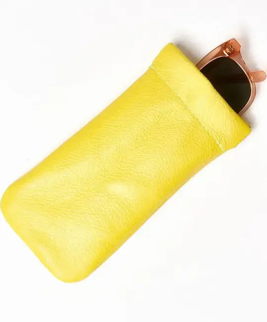 Glad & Young Studio - GYS GYS ACKC - Sunny Side Leather Glasses Sleeve, Lemon