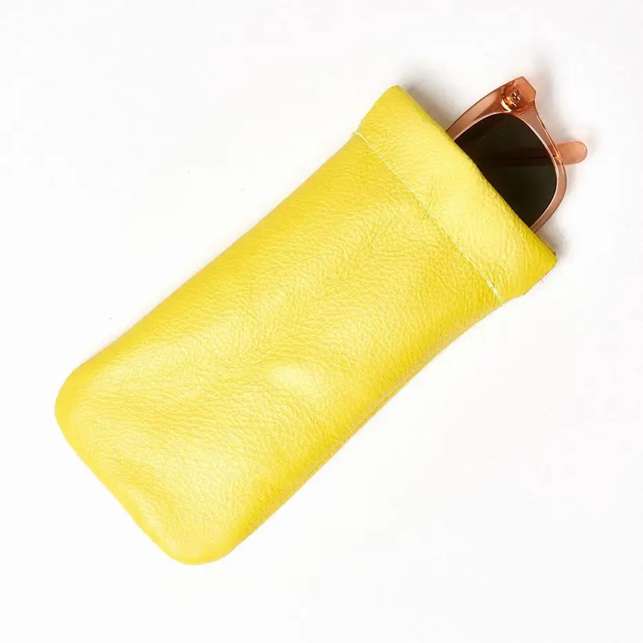 Glad & Young Studio - GYS GYS ACKC - Sunny Side Leather Glasses Sleeve, Lemon