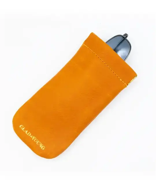 Glad & Young Studio - GYS GYS ACKC - Sunny Side Leather Glasses Sleeve, Turmeric